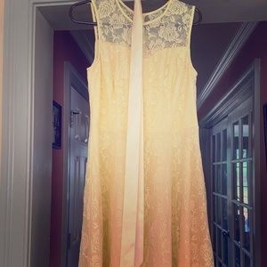 Yellow Flower Lace Dress (price negotiable)